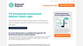 
                            11. TD Ameritrade Institutional - Advisor Client Login | Ameritrade Login
