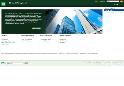 
                            5. TD Asset Management USA-Home Page