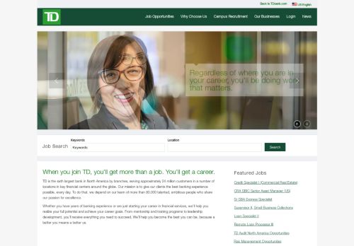 
                            9. TD Bank Careers Website - Home