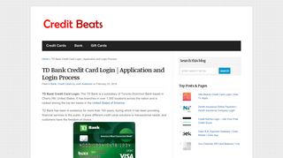 
                            10. TD Bank Credit Card Login | Application and Login Process | Credit ...