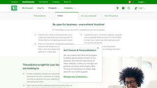 
                            6. TD Online Mart: Your secure e-commerce solution - TD Canada Trust