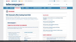 
                            8. TDC Denmark offers backup hard disk - Telecompaper