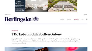 
                            8. TDC køber mobilrebellen Onfone - Berlingske