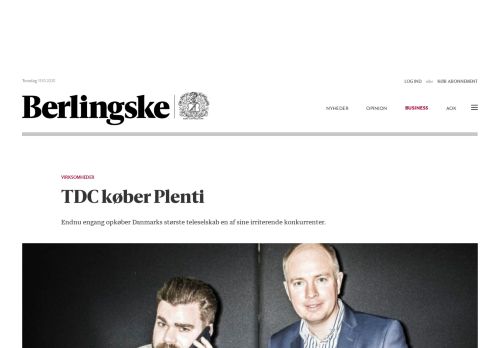 
                            8. TDC køber Plenti - Berlingske