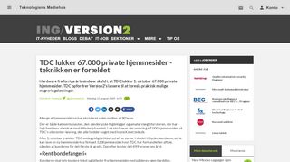 
                            13. TDC lukker 67.000 private hjemmesider - teknikken er forældet ...