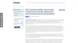 
                            4. TDC Selects ZyXEL Home Disk Product to Provide Advanced Home ...