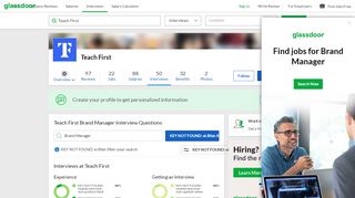 
                            6. Teach First Brand Manager Interview Questions | Glassdoor