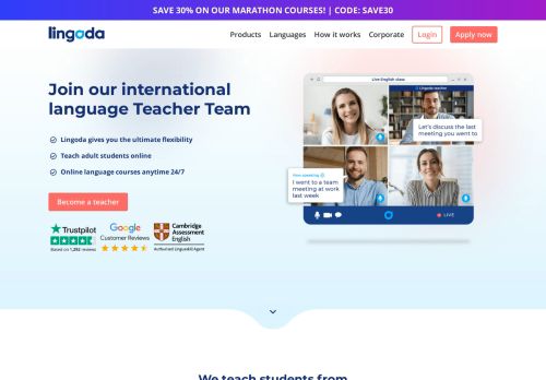 
                            7. Teach French online from home | Lingoda Language School