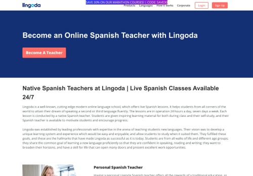 
                            10. Teach Spanish online from home | Lingoda Language School