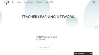 
                            1. Teacher Learning Network – Courses and Resources