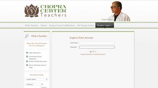 
                            13. Teacher Login - Chopra Center Teachers