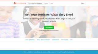 
                            9. Teacher Sign-up - DonorsChoose.org