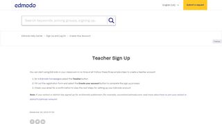 
                            5. Teacher Sign Up – Edmodo Help Center - Edmodo support