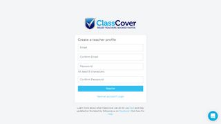 
                            1. Teacher Signup | ClassCover