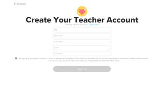 
                            5. Teacher Signup | ClassDojo