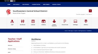 
                            10. Teacher / Staff Applications / MailMeter - Southwestern Central School