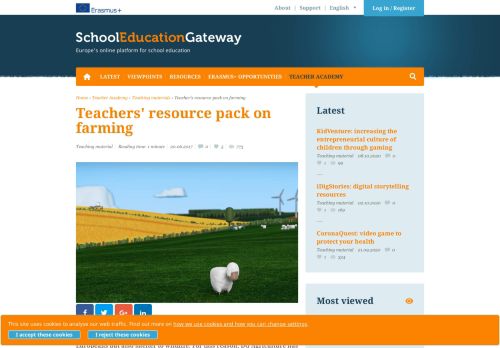 
                            8. Teacher's resource pack on farming - School Education Gateway