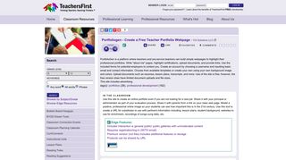
                            10. TeachersFirst Review - Portfoliogen - Create a Free Teacher Portfolio ...