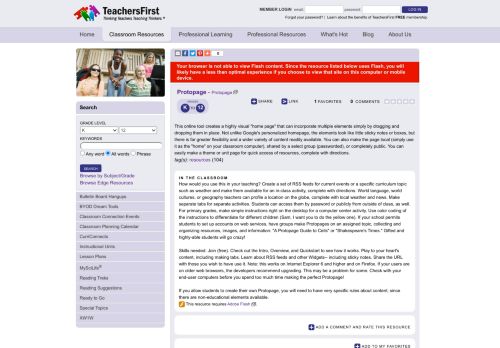 
                            12. TeachersFirst Review - Protopage