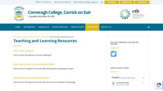 
                            13. Teaching and Learning Resources – Comeragh College, Carrick on Suir