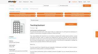 
                            12. Teaching Assistant job at Gems Education in Dubai, UAE - Akhtaboot