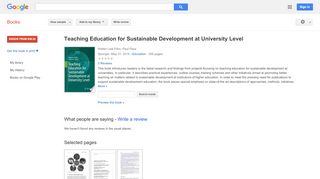 
                            10. Teaching Education for Sustainable Development at University Level - Google Books-Ergebnisseite