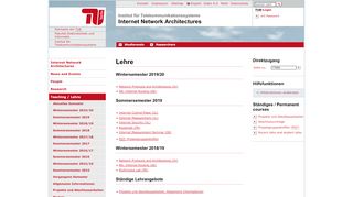 
                            4. Teaching / Lehre - INET TU-Berlin