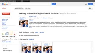 
                            6. Teaching Students With High-Incidence Disabilities: Strategies for ...