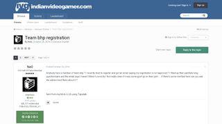 
                            5. Team bhp registration - General Chatter - IndianVideoGamer.com