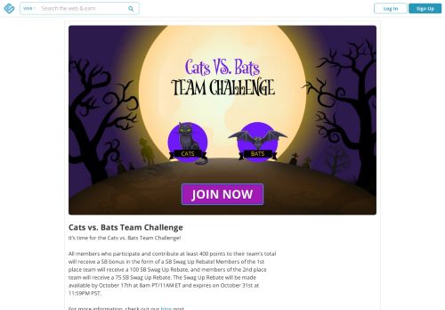 
                            10. Team Challenge | Swagbucks