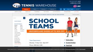 
                            2. Team Department - Tennis Warehouse