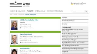 
                            13. Team des Prüfungsamtes - Rechtswissenschaftliche Fakultät WWU ...