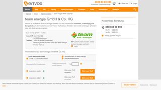 
                            5. team energie: Strompreise im Überblick - Verivox