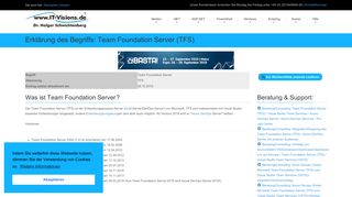 
                            10. Team Foundation Server (TFS) - Begriffserklärung im Entwickler ...