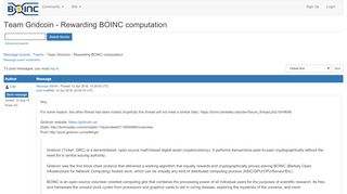 
                            3. Team Gridcoin - Rewarding BOINC computation