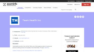 
                            12. Team Health Inc | ZoomInfo.com