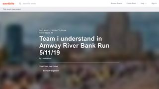 
                            11. Team i understand in Amway River Bank Run 5/11/19 Tickets, Sat ...