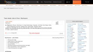 
                            10. Team leader Jobs in Pune - Myshopwiz 04 Feb 2019