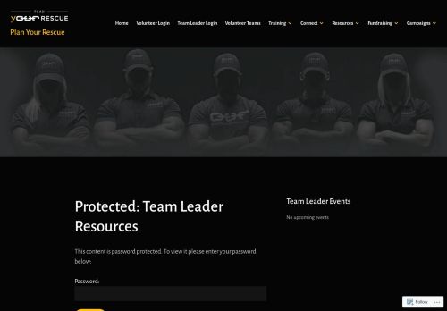 
                            11. Team Leader Resources – Plan Your Rescue