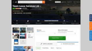 
                            9. Team Lease Services Ltd, Koramangala - Placement Services ...