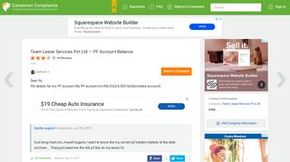 
                            6. Team Lease Services Pvt Ltd — PF Account Balance