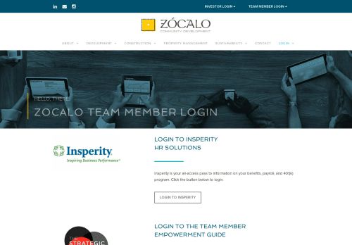 
                            10. Team Member Login I Zocalo Community Development