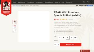 
                            8. TEAM OSL Premium Sports T-Shirt (white) - Old School Labs