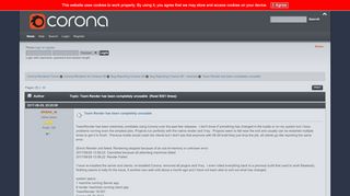 
                            13. Team Render has been completely unusable - Corona Renderer
