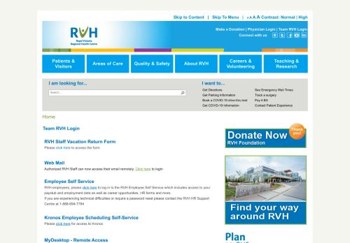
                            1. Team RVH Login - Royal Victoria Regional Health Centre