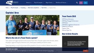 
                            3. Team Tennis Captains' Area & Information | LTA