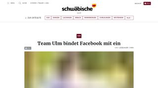 
                            7. Team Ulm bindet Facebook mit ein - Schwäbische