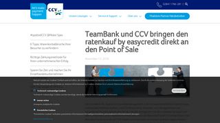 
                            12. TeamBank und CCV bringen den ratenkauf by easycredit direkt an ...