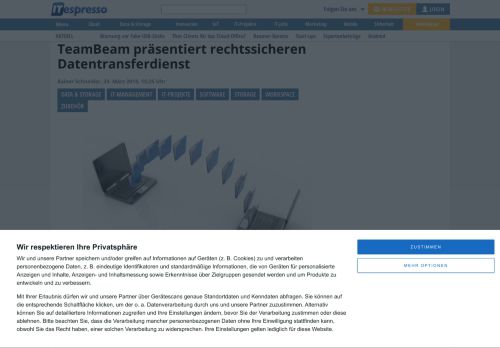 
                            3. TeamBeam präsentiert rechtssicheren Datentransferdienst ...