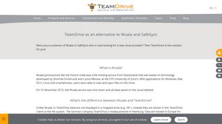 
                            3. TeamDrive is the alternative to WUALA and Safe Sync